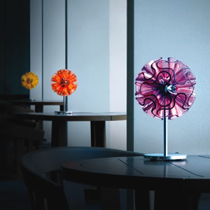Led Tischleuchten aus Acrylglas in unterschiedlichen Farben